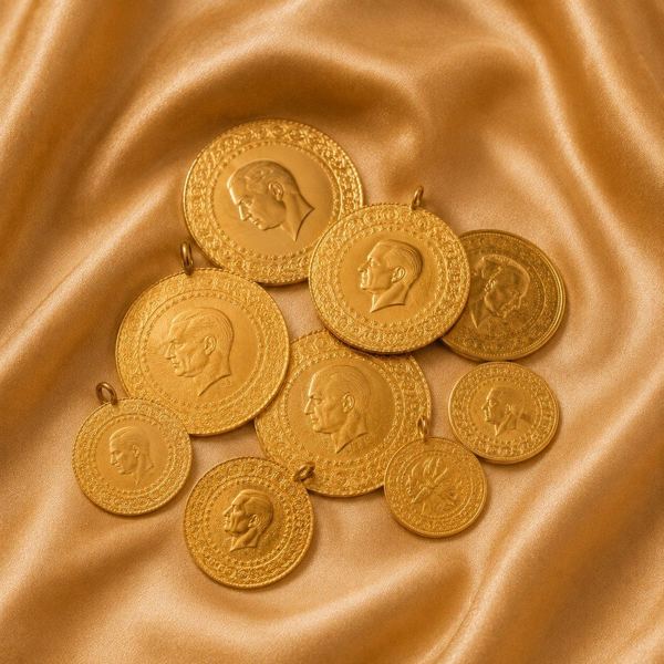 A curated collection of gold coins