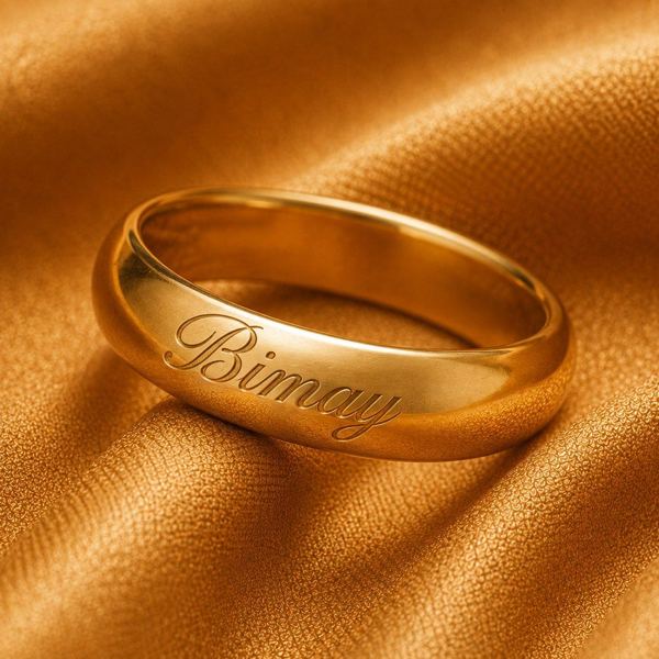 Hand-finished gold ring