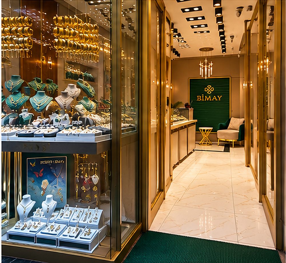 Bimay Gold shop entrance and window display, Beyoğlu Istanbul